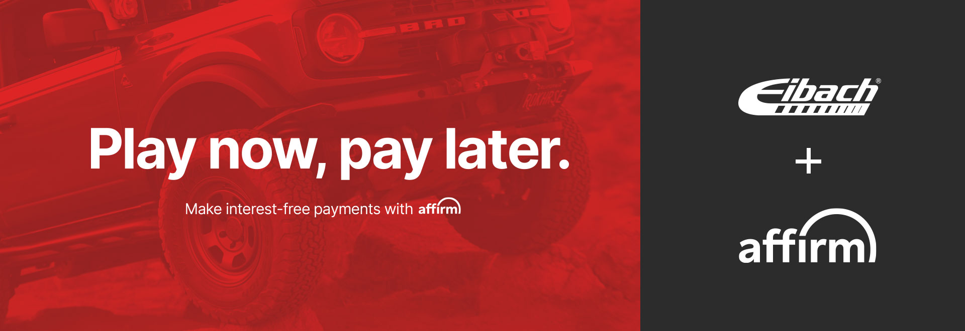 Play now, pay later with Affirm Financing