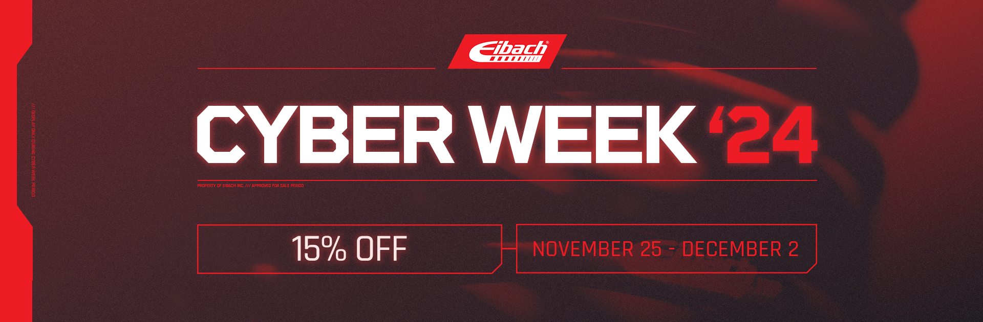 Eibach 2024 Cyber Week Sale