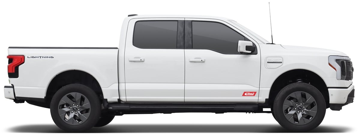 2022-2023 Ford F-150 Lightning (Extended Range Battery) sideview after lift