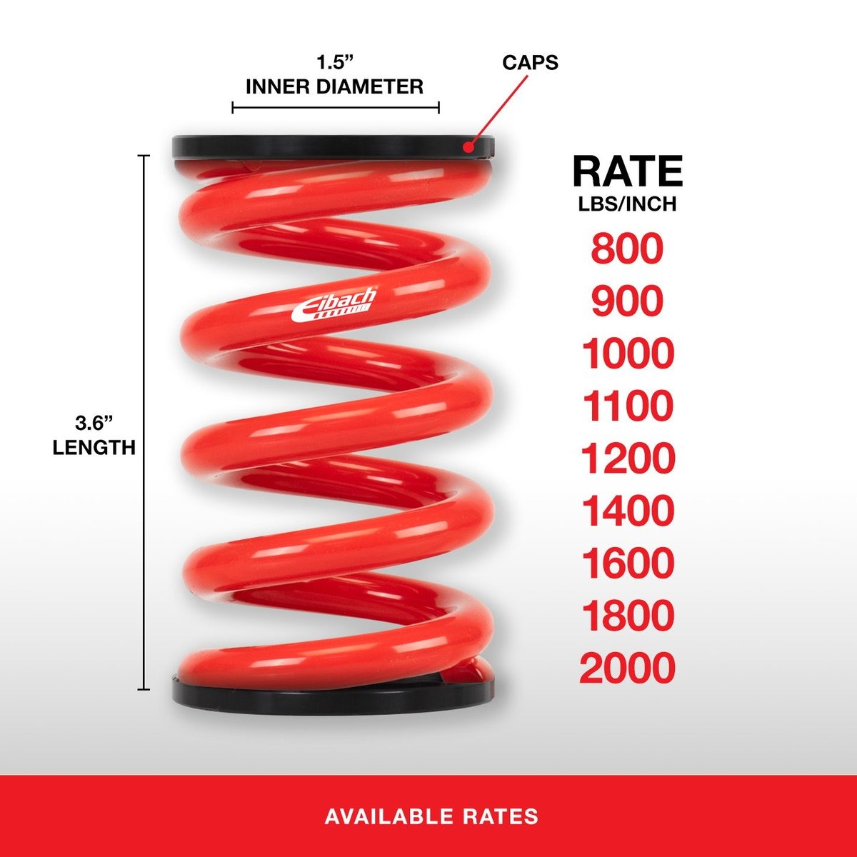 3.6 inch bump spring available rates